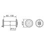 VIEWER 2 DVZ 60x100/16 (оптика пластик, угол обзора 200) CP Хром