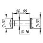 VIEWER 3 DVZ 50x90/16 (оптика пластик, угол обзора 200) AB Бронза