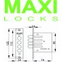 Замок врезной MAXI Locks 3082-A короткая планка
