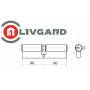 Цилиндровый механизм LIVGARD C120 перфо.ключ-ключ PB Полированная латунь
