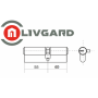 Цилиндровый механизм LIVGARD C55/40 перфо.ключ-ключ SN Матовый никель