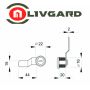 Замок почтовый LIVGARD CL501-20mm изогнутый ригель