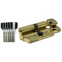 Цилиндровый механизм LIVGARD CW35/45 перфо.ключ-вертушка PB Полированная латунь