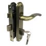 Замок врезной MAXI Locks MLC62-510-AB комплект с ручками и ц.м. Бронза