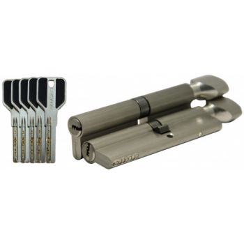 Цилиндровый механизм LIVGARD CW50/60 перфо.ключ-вертушка SN Матовый никель