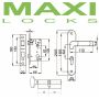 Замок врезной MAXI Locks MLC62-105-PB Полированная латунь