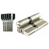 Цилиндровый механизм LIVGARD C50/40 перфо.ключ-ключ SN Матовый никель
