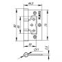 Петля универсальная без врезки IN3200W CFB (200-2B 75x2,5) кофе глянец