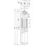 Петля приварная T1/180-32 (d32x180 мм) с маслёнкой