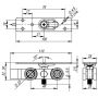 Комплект роликов для раздвижных дверей DIY Comfort 80/4 kit (877+882)