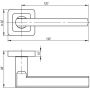 Ручка раздельная PLUTON QR GR/CP-23 графит/хром
